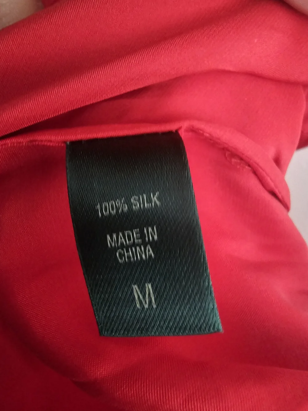Red Silk Cowl-Neck Jumpsuit